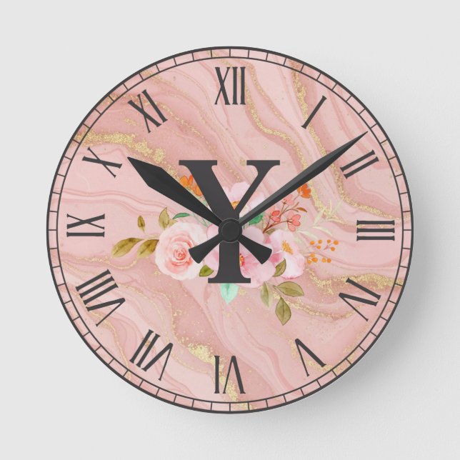 Reloj Redondo Mediano Letra Y (Anverso)