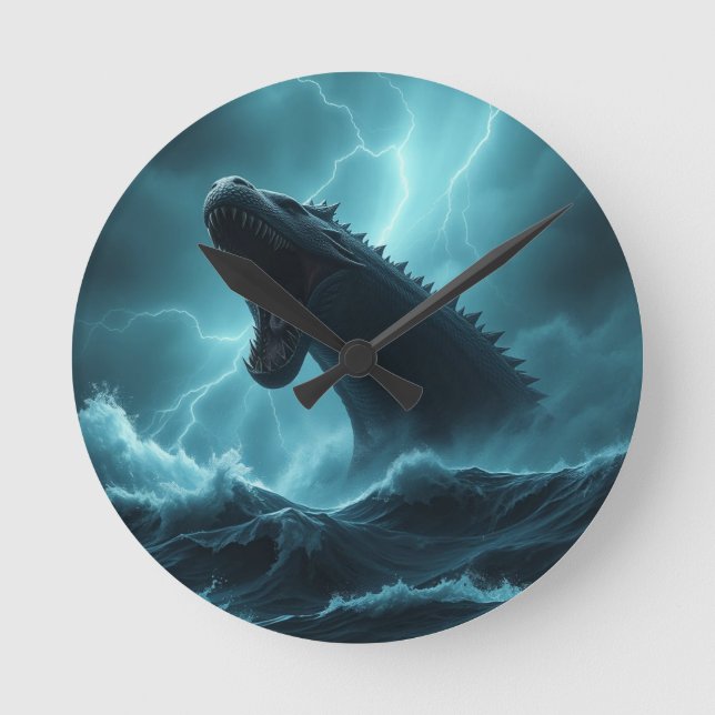 Reloj Redondo Mediano „Leviathan – Wächter der Tiefsee“   (Anverso)