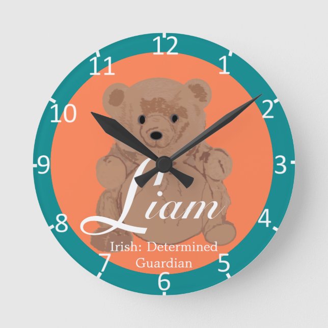 Reloj Redondo Mediano Liam de dos tonos (Anverso)