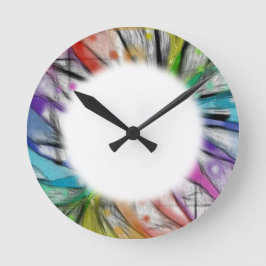 Reloj Redondo Mediano Libélula Caleidoscopio