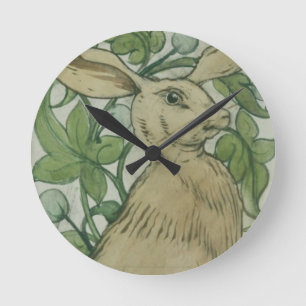 Reloj Redondo Mediano Liebres (w/c en el papel)