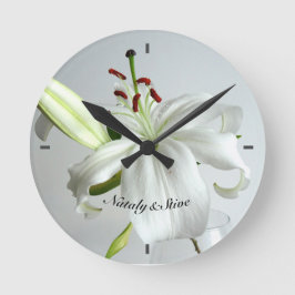 Reloj Redondo Mediano Lily Flower