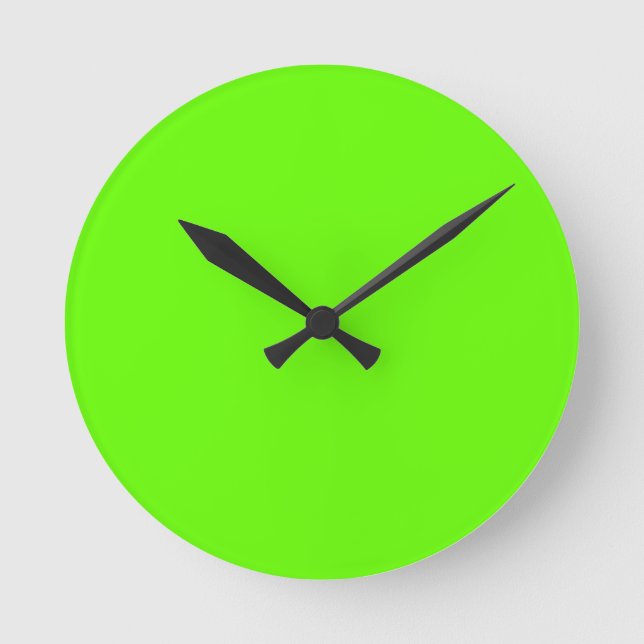 Reloj Redondo Mediano Lime Green Wall Clock (Anverso)
