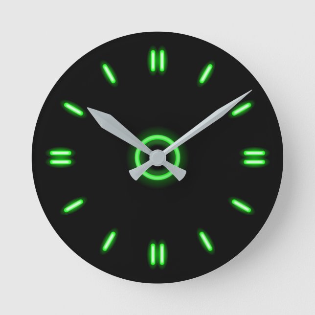 Reloj Redondo Mediano Lime Neon (Anverso)