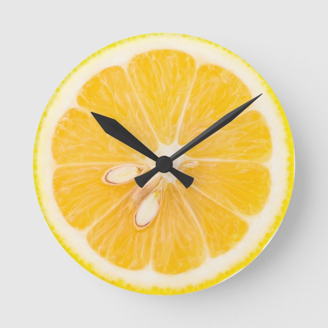 Reloj Redondo Mediano Limón fresco (Anverso)