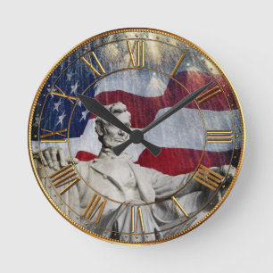 Reloj Redondo Mediano Lincoln y Fireworks