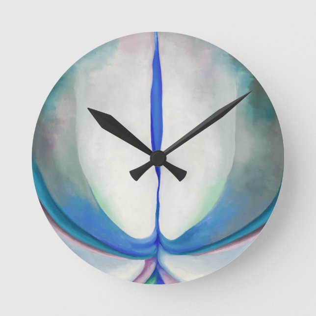 Reloj Redondo Mediano Línea Azul | Georgia O'Keeffe | (Anverso)