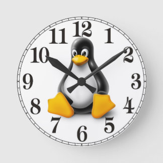 Reloj Redondo Mediano Linux Tux the Penguin