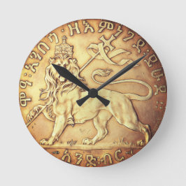 Reloj Redondo Mediano Lion Judah Haile Selassie I Jah Rastafari HIM 