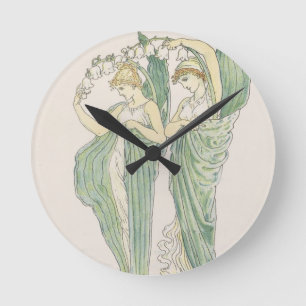 Reloj Redondo Mediano Lirios del valle, de Feast de la flora, 1901 (colo