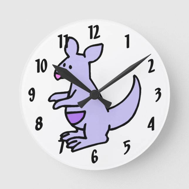 Reloj Redondo Mediano Little Kangaroo (Anverso)