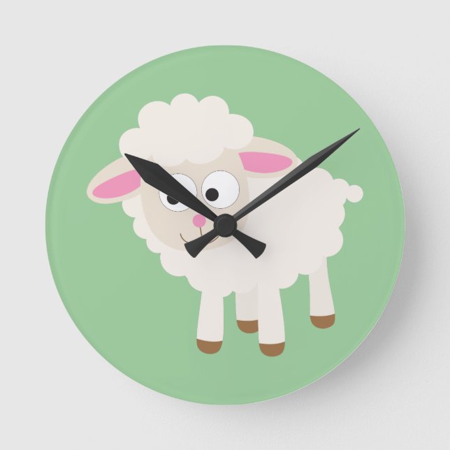 Reloj Redondo Mediano Little lamb (Anverso)