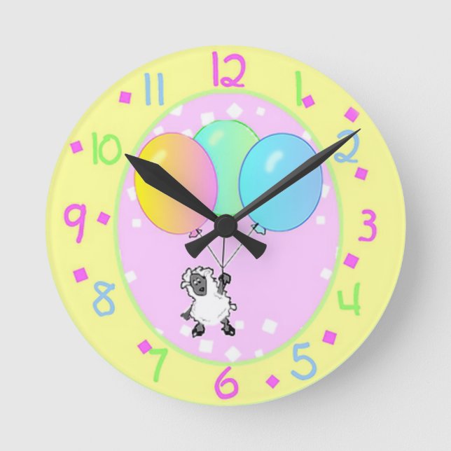 Reloj Redondo Mediano Little Lamb Wall clock (Anverso)