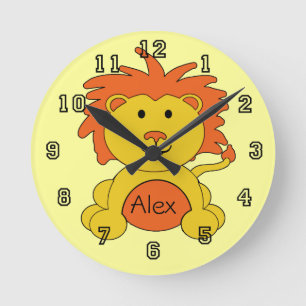 Reloj Redondo Mediano "Little Lion" Personalized Wall Clock