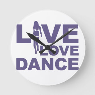 Reloj Redondo Mediano Live Love Dance