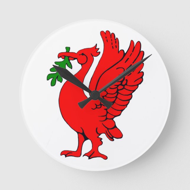 Reloj Redondo Mediano Liverpool liver bird clocks (Anverso)