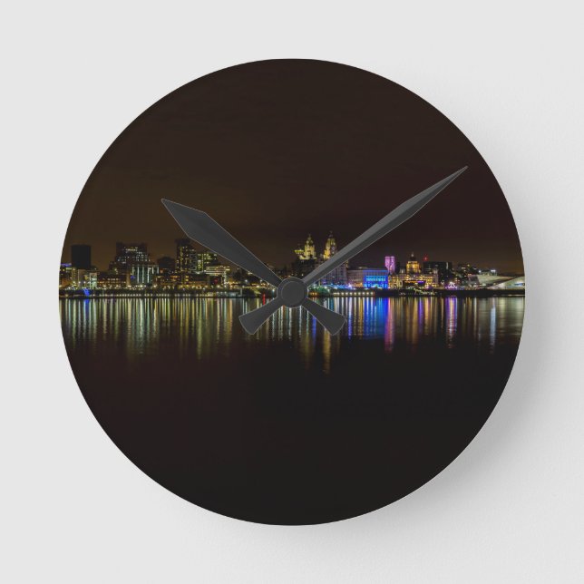 Reloj Redondo Mediano Liverpool Waterfront (Anverso)