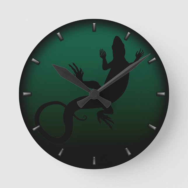 Reloj Redondo Mediano Lizard Clock Cute Reptile Art Lizard Wall Clock (Anverso)