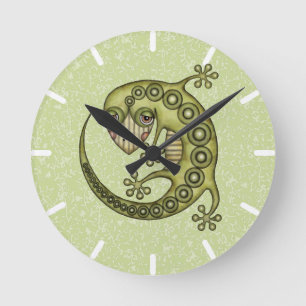 Reloj Redondo Mediano Lizard verde