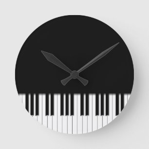 Reloj Redondo Mediano Llaves de teclado de piano