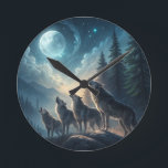 Reloj Redondo Mediano Lobos<br><div class="desc">Lobos</div>