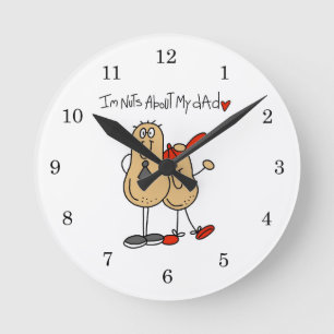 Reloj Redondo Mediano Locos por mi papá camisetas y regalos