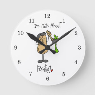 Reloj Redondo Mediano Locos por Pintar Camisetas y Regalos