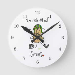 Reloj Redondo Mediano Locos por servir camisetas y regalos