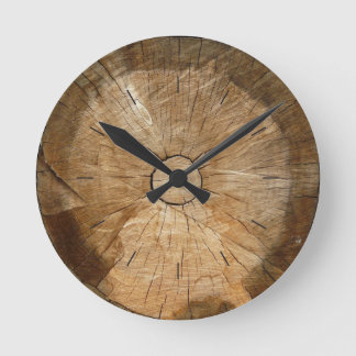 Reloj Redondo Mediano LOG WOOD | trozos de árboles naturales