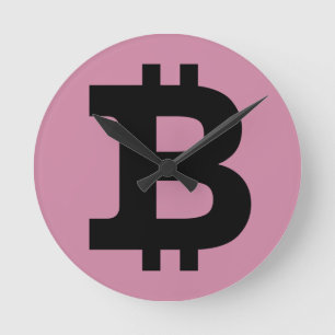 Reloj Redondo Mediano Logo de Bitcoin