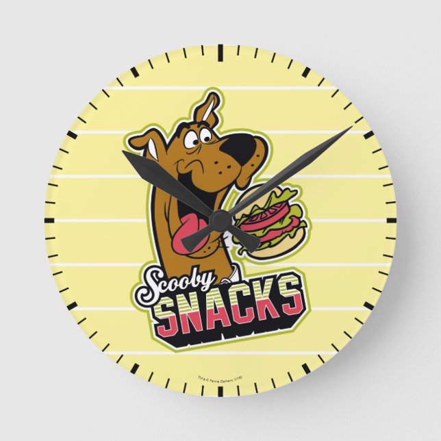 Reloj Redondo Mediano Logo de Scooby-Doo "Snacks Scooby" (Anverso)