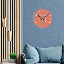 Reloj Redondo Mediano Logo de Terracotta White Business