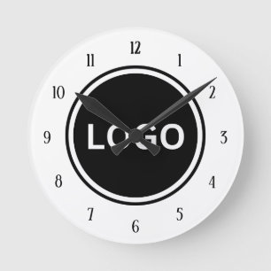 Reloj Redondo Mediano Logotipo comercial de decoración de la oficina de 