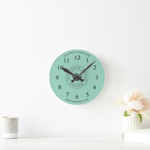 Reloj Redondo Mediano Logotipo de Personalizado Minimalista simple y pro