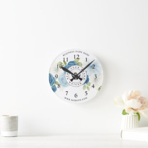 Reloj Redondo Mediano Logotipo de Personalizado Minimalista simple y pro