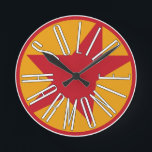 Reloj Redondo Mediano Logotipo sólido de la obra clásica de HarmoniE<br><div class="desc">Logotipo sólido de la obra clásica de HarmoniE</div>