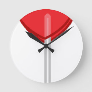 Reloj Redondo Mediano lollismo de corazón rojo