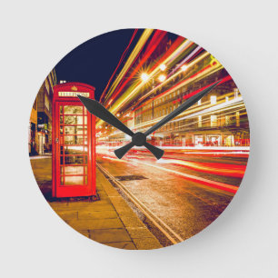 Reloj Redondo Mediano London Street de noche