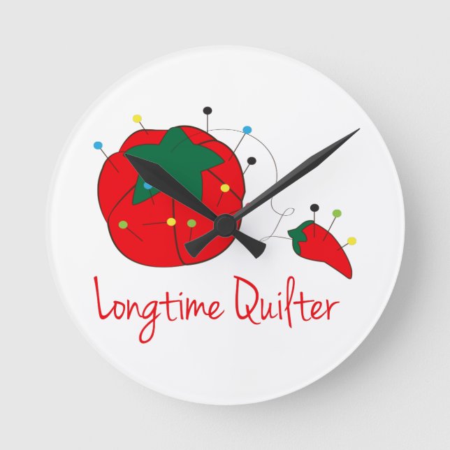 Reloj Redondo Mediano Longtime Quilter (Anverso)