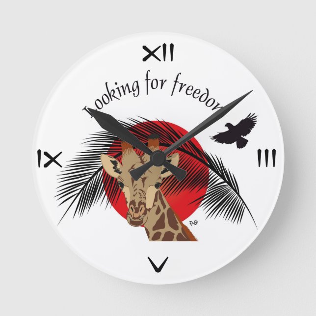 Reloj Redondo Mediano Looking for freedom (Anverso)