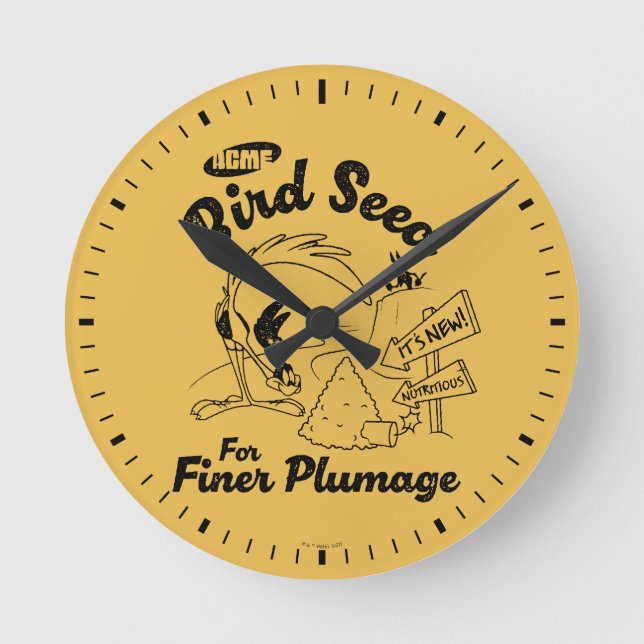 Reloj Redondo Mediano LOONEY TUNES™ | ROAD RUNNER™ Bird Seed (Anverso)