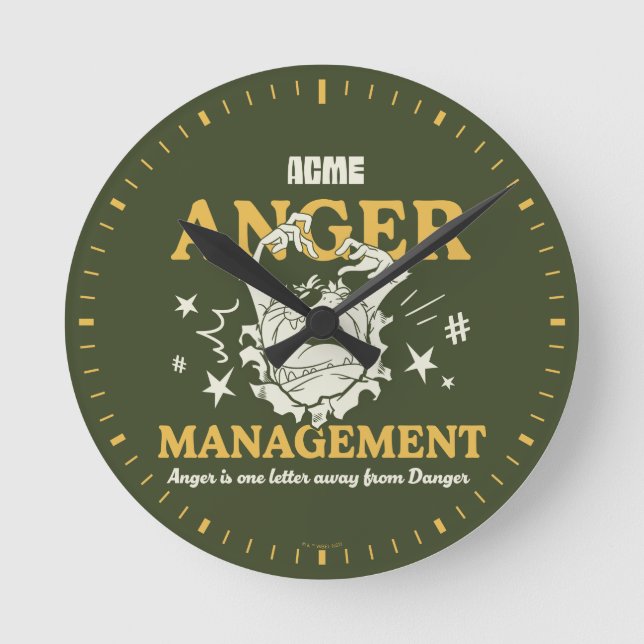 Reloj Redondo Mediano LOONEY TUNES™ |TAZ™ ACME Anger Management (Anverso)