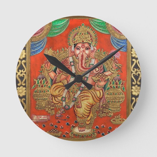 RELOJ REDONDO MEDIANO LORD GANESH HINDU DEITY (Anverso)