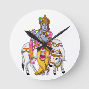 Reloj Redondo Mediano Lord Krishna Clock