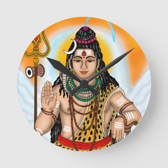 Reloj Redondo Mediano Lord Shiva Clock (Anverso)