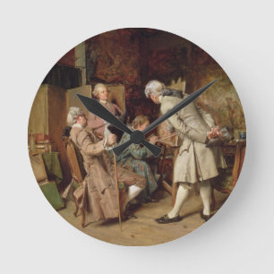 Reloj Redondo Mediano Los amantes del arte, o el pintor, 1860 (el panel)