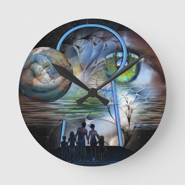 Reloj Redondo Mediano Los cambios de realidad (Anverso)