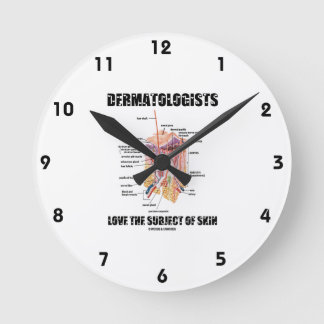 Reloj Redondo Mediano Los dermatólogos aman el tema de la piel