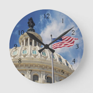 Reloj Redondo Mediano Los E.E.U.U., Columbia, Washington DC, edificio