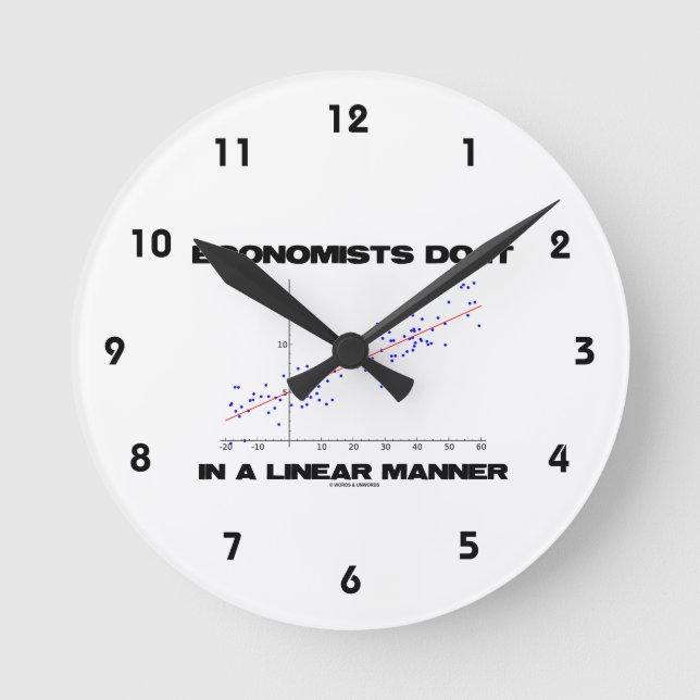 Reloj Redondo Mediano Los Economistas Lo Hacen En Una Regresión Lineal (Anverso)